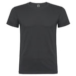 Camiseta de algodón básica de manga corta y cuello redondo