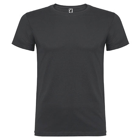 Camiseta de algodón básica de manga corta y cuello redondo