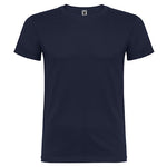 Camiseta de algodón básica de manga corta y cuello redondo