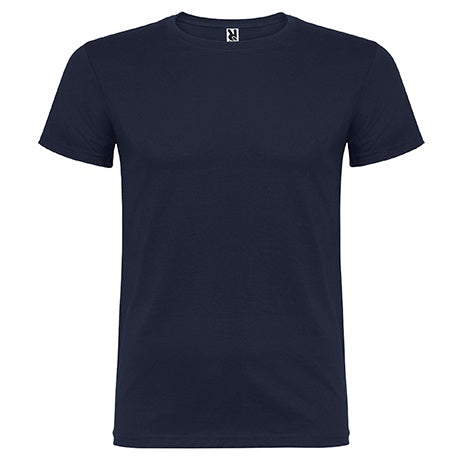 Camiseta de algodón básica de manga corta y cuello redondo