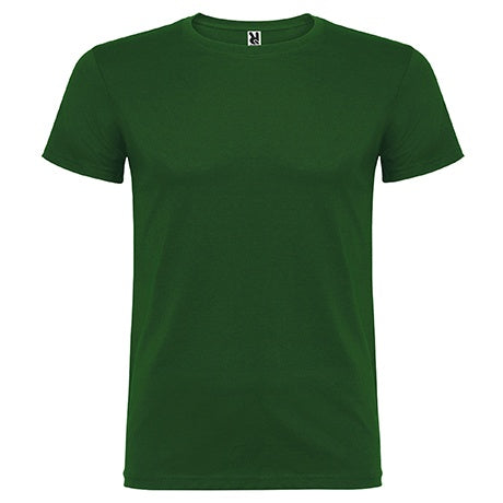 Camiseta de algodón básica de manga corta y cuello redondo
