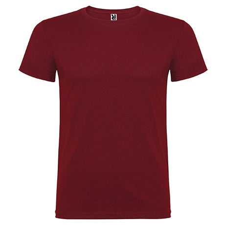 Camiseta de algodón básica de manga corta y cuello redondo