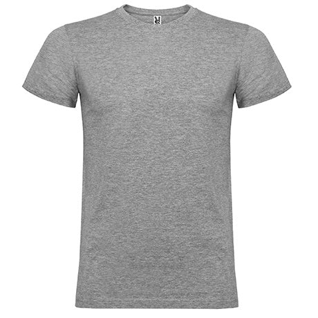 Camiseta de algodón básica de manga corta y cuello redondo