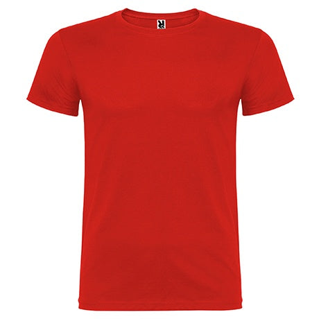 Camiseta de algodón básica de manga corta y cuello redondo