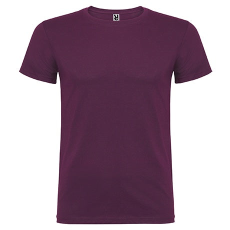 Camiseta de algodón básica de manga corta y cuello redondo