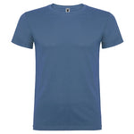 Camiseta de algodón básica de manga corta y cuello redondo