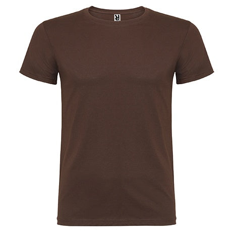 Camiseta de algodón básica de manga corta y cuello redondo