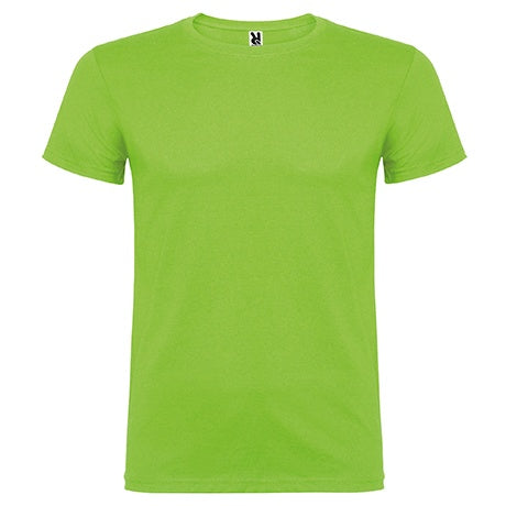 Camiseta de algodón básica de manga corta y cuello redondo