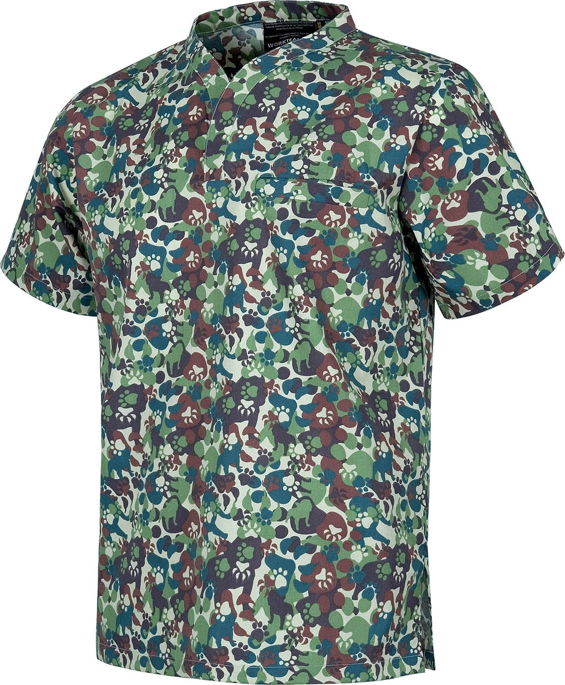 Casaca estampada de manga corta