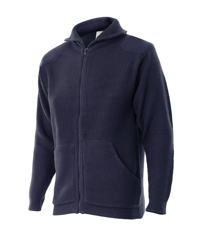 Chaqueta de punto con cremallera y cuello alto VE102