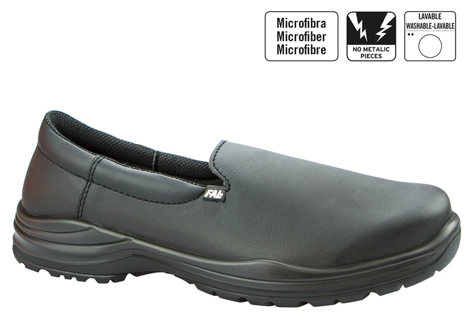 Zapato de piel sin cordones anti deslizante