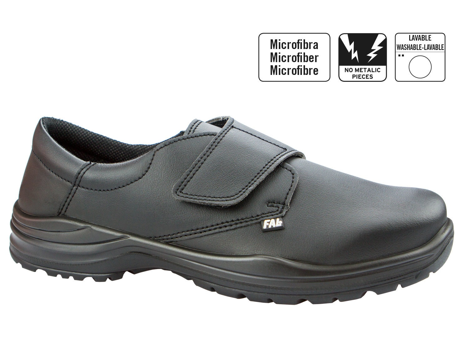 Zapato de caballero confort mod. BARCELONA con cierre de velcro