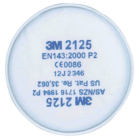Filtro 3M P2R contra partículas para acoplar directamente en mácara EN 143:2000/A1:2006. Caja 20 uds.
