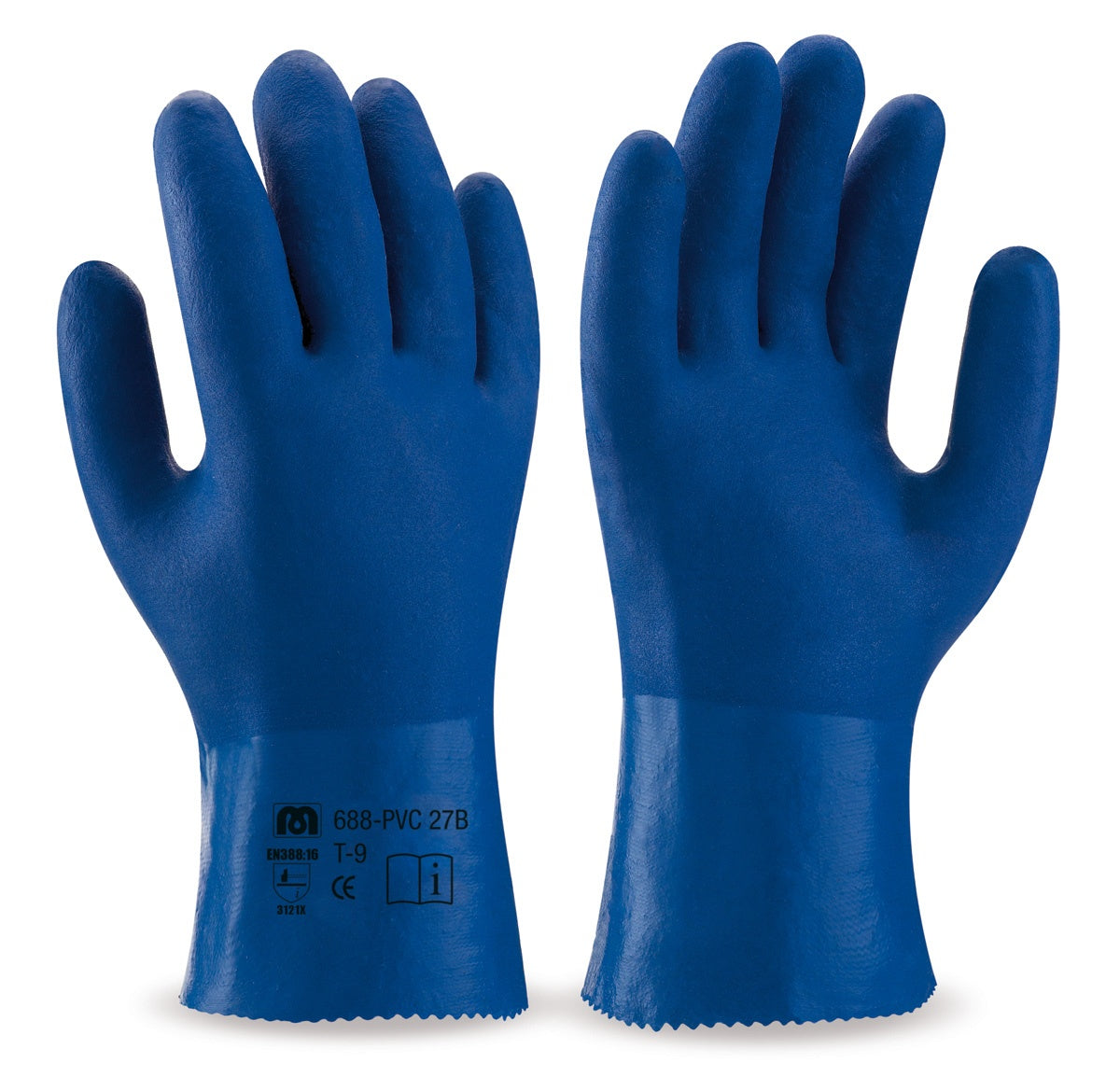 Guantes de trabajo de PVC 27 cm  MA688-PVC 27 B