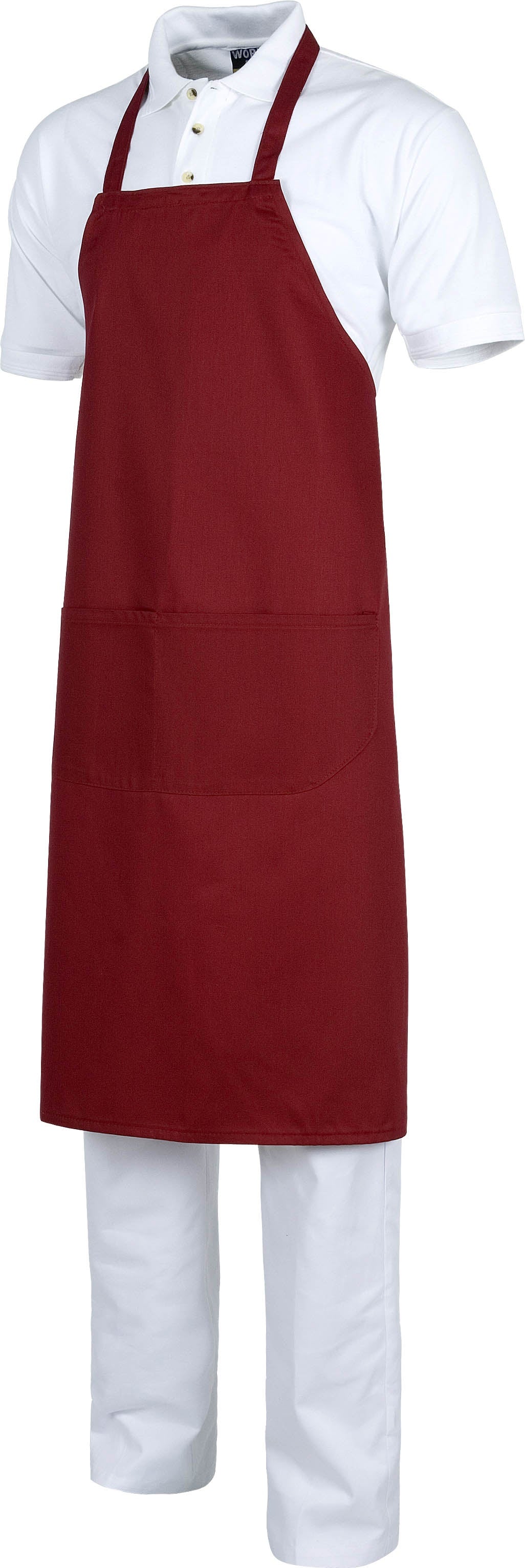 Delantal cruzado con 2 bolsillos. Fabricación especial. 95x90cm.  Talla única.