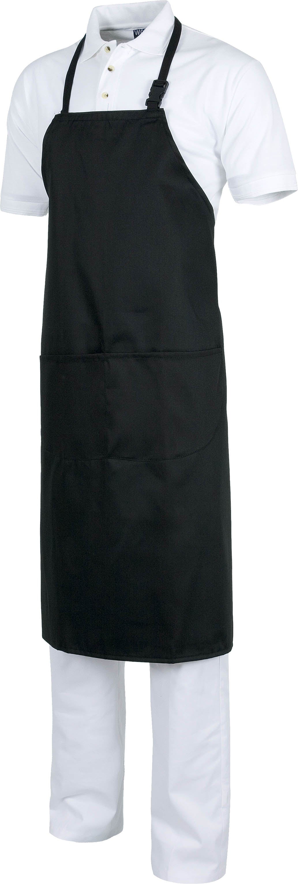 Delantal cruzado con 2 bolsillos. Fabricación especial. 95x90cm.  Talla única.