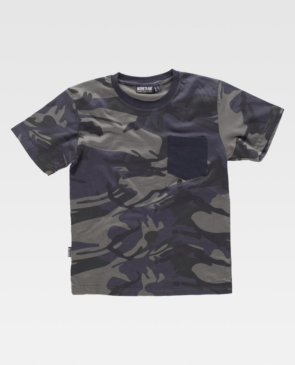 Camiseta en manga corta camuflaje