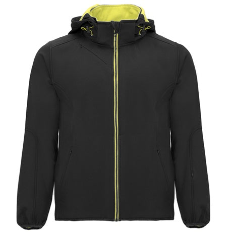 Softshell con capucha y corte deportivo