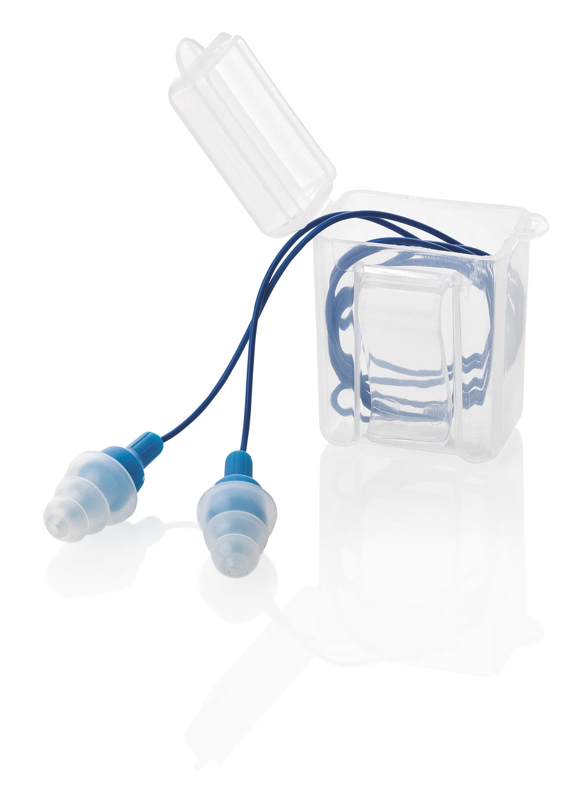 Tapón auditivo reutilizable con cordón detectable