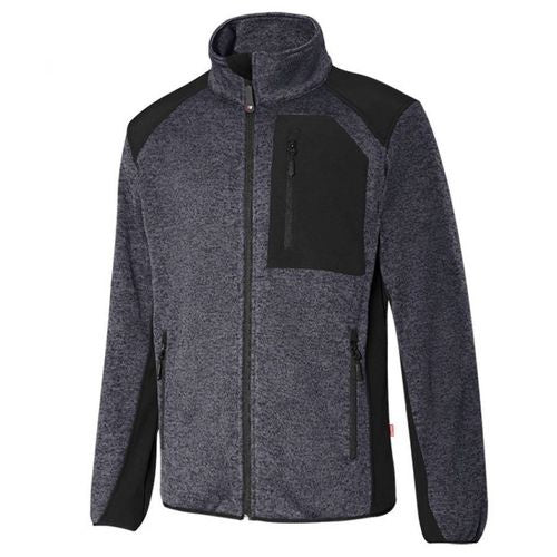 Chaqueta de punto afelpadoqueta con contraste en soft shell