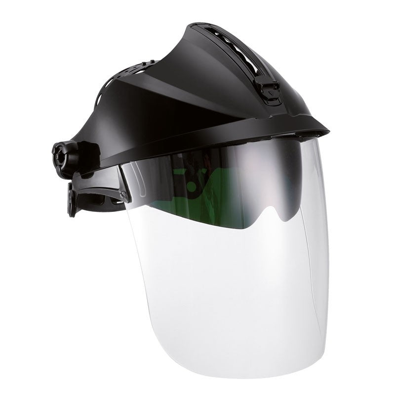 Pantalla facial clara con gafa interior incoporada