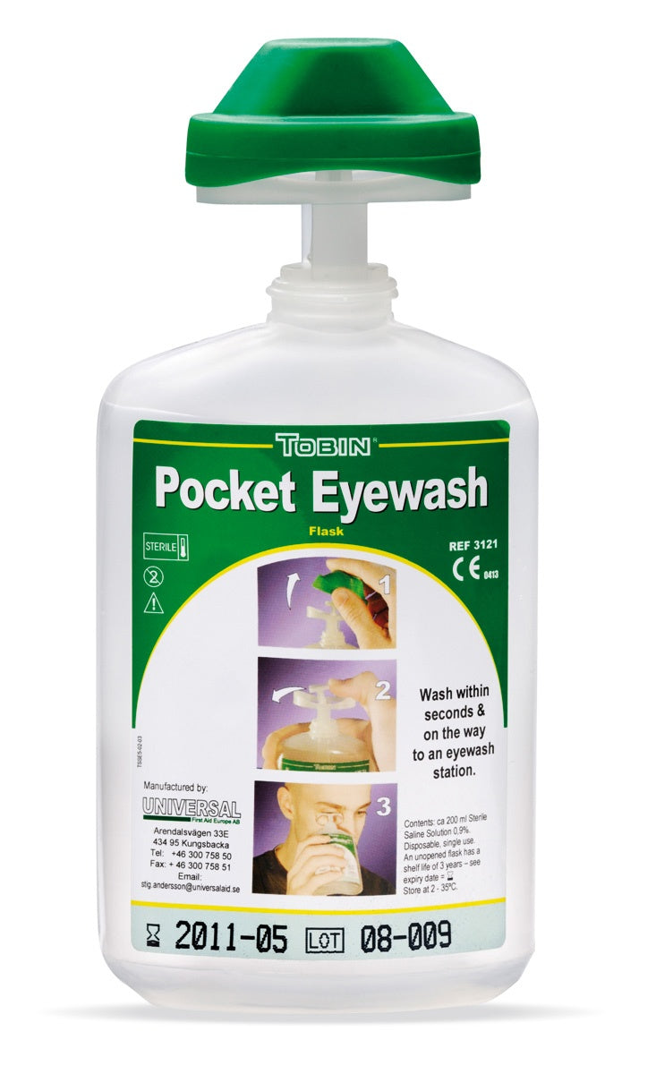Frasco lavaojos de bolsillo de 200 ml