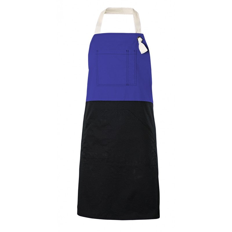 Delantal bicolor con peto
