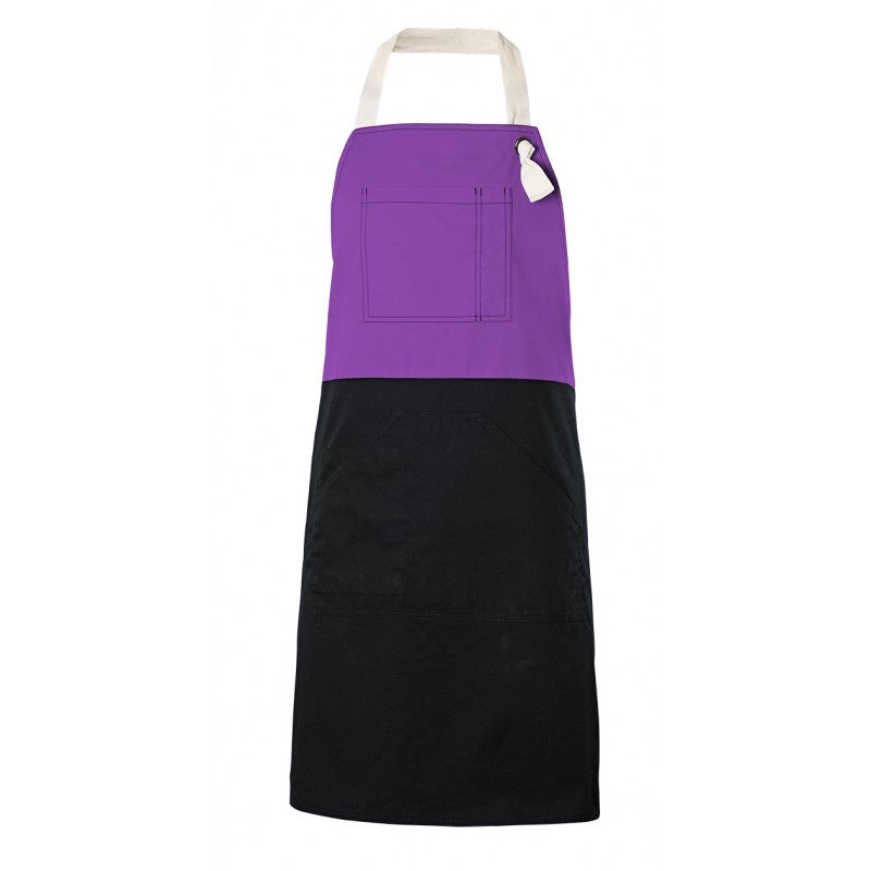 Delantal bicolor con peto