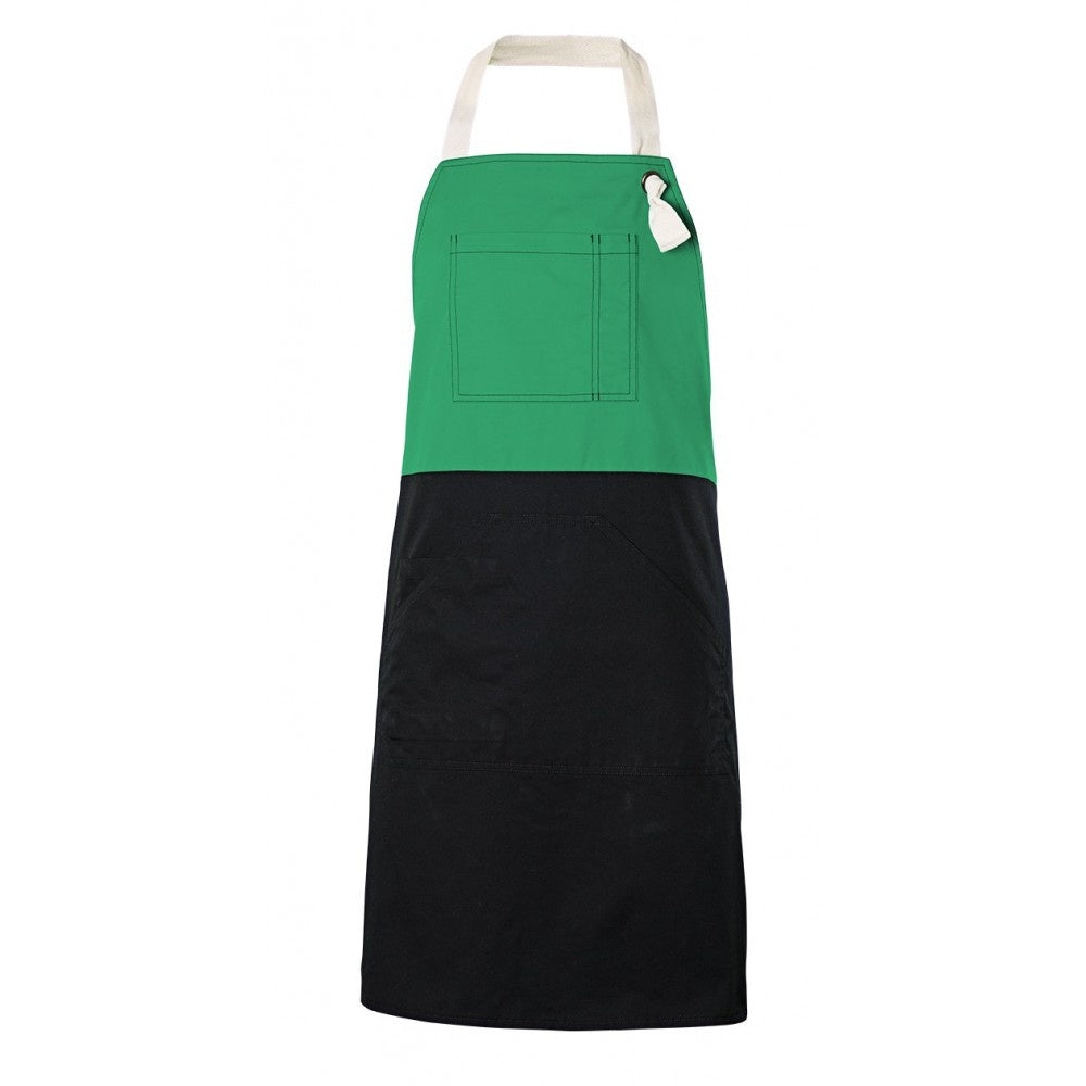 Delantal bicolor con peto