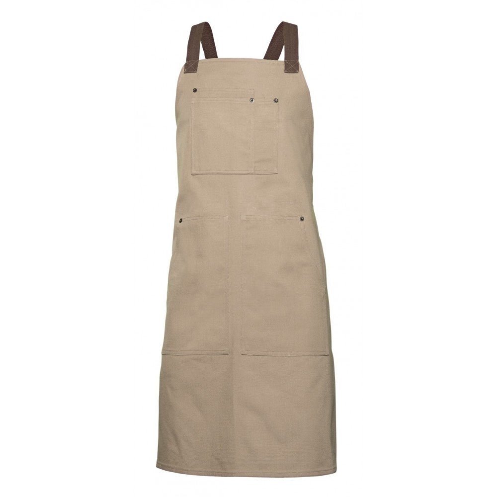 Delantal canvas bicolor con peto
