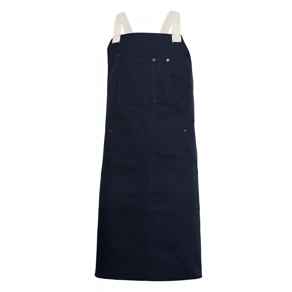 Delantal canvas bicolor con peto