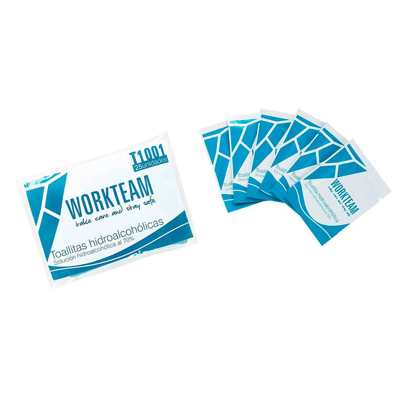 Toallita hidroalcohólica de celulosa, pack 25 uds