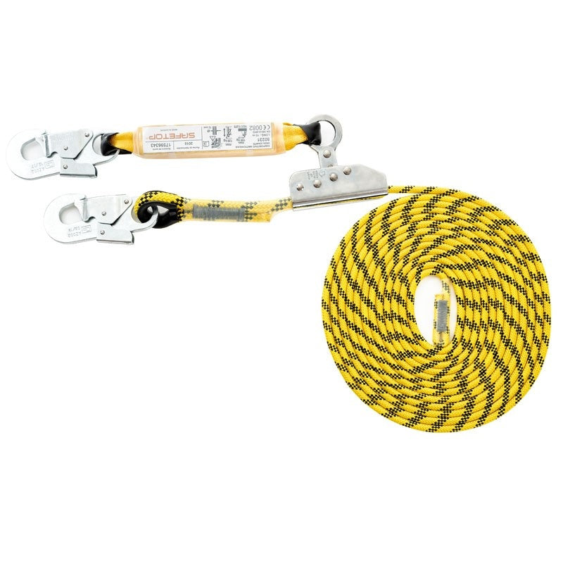 Línea de vida de 12 mm con altochut y mosquetones 80237
