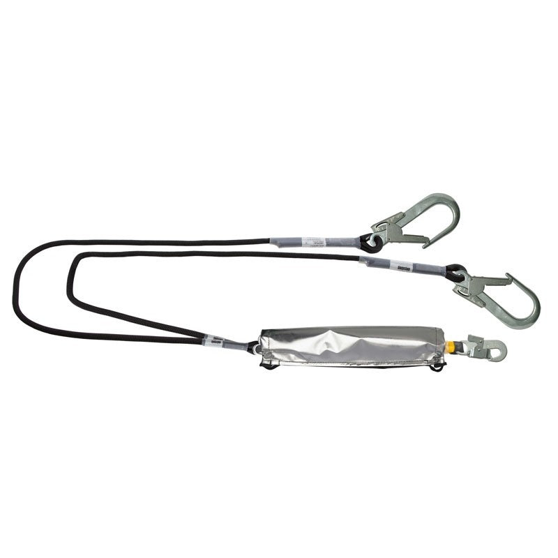 Doble cuerda ignífuga con absorbedor y 2 mosquetones 80225