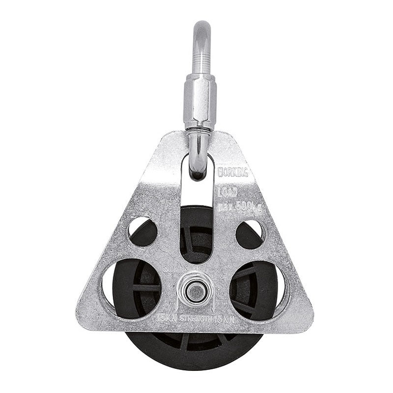 Polea de acero para trípode con rueda de poliamida reforzada ST80027