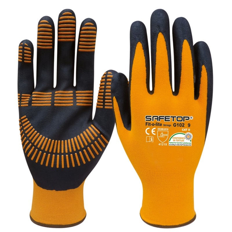 Guante con rayas el la palma  de nitrilo FIT-O-LITE ESTRINGS STG102