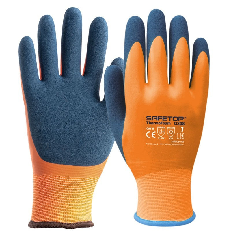 Guante de látex impermeable con forro antifrío THERMOFOAM STG308
