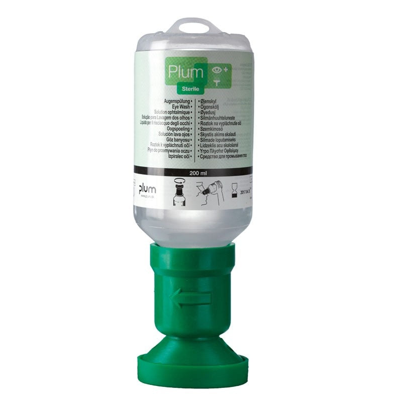 Botella de 200ml de SOLUCIÓN SALINA con cavidad ocular ST11019