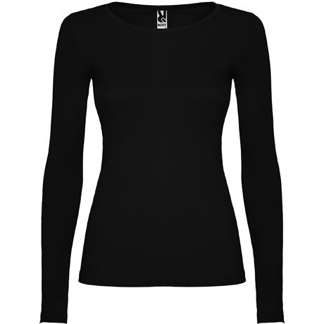 Camiseta manga larga de mujer semientallada