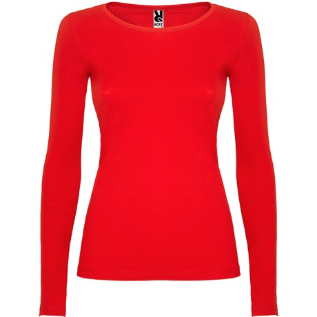 Camiseta manga larga de mujer semientallada