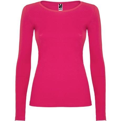 Camiseta manga larga de mujer semientallada