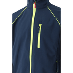 Casaco SoftShell com fecho central bicolor