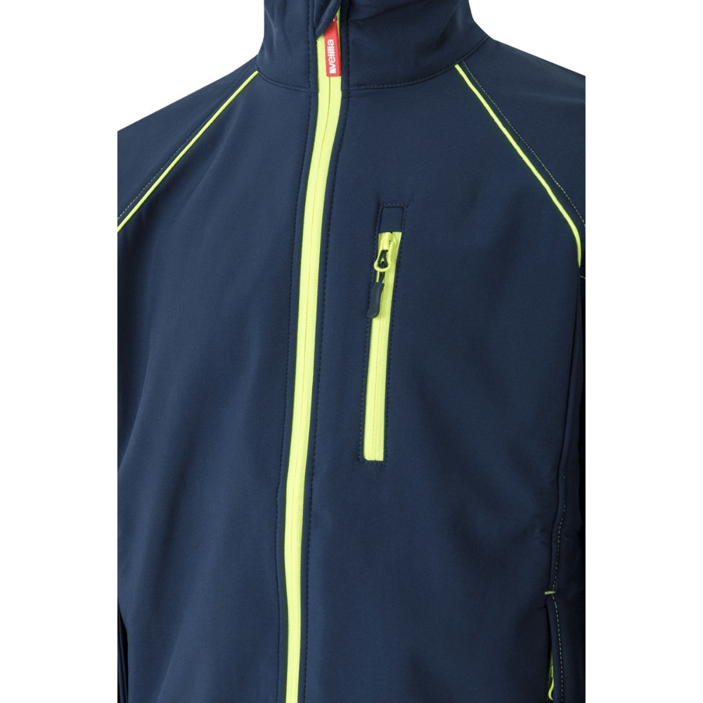 Casaco SoftShell com fecho central bicolor