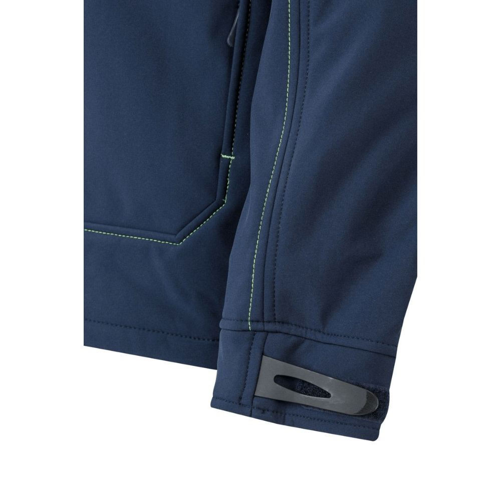 Casaco SoftShell com fecho central bicolor