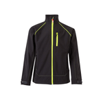 Casaco SoftShell com fecho central bicolor