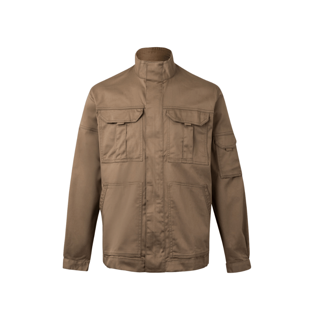 Casaco elástico com vários bolsos