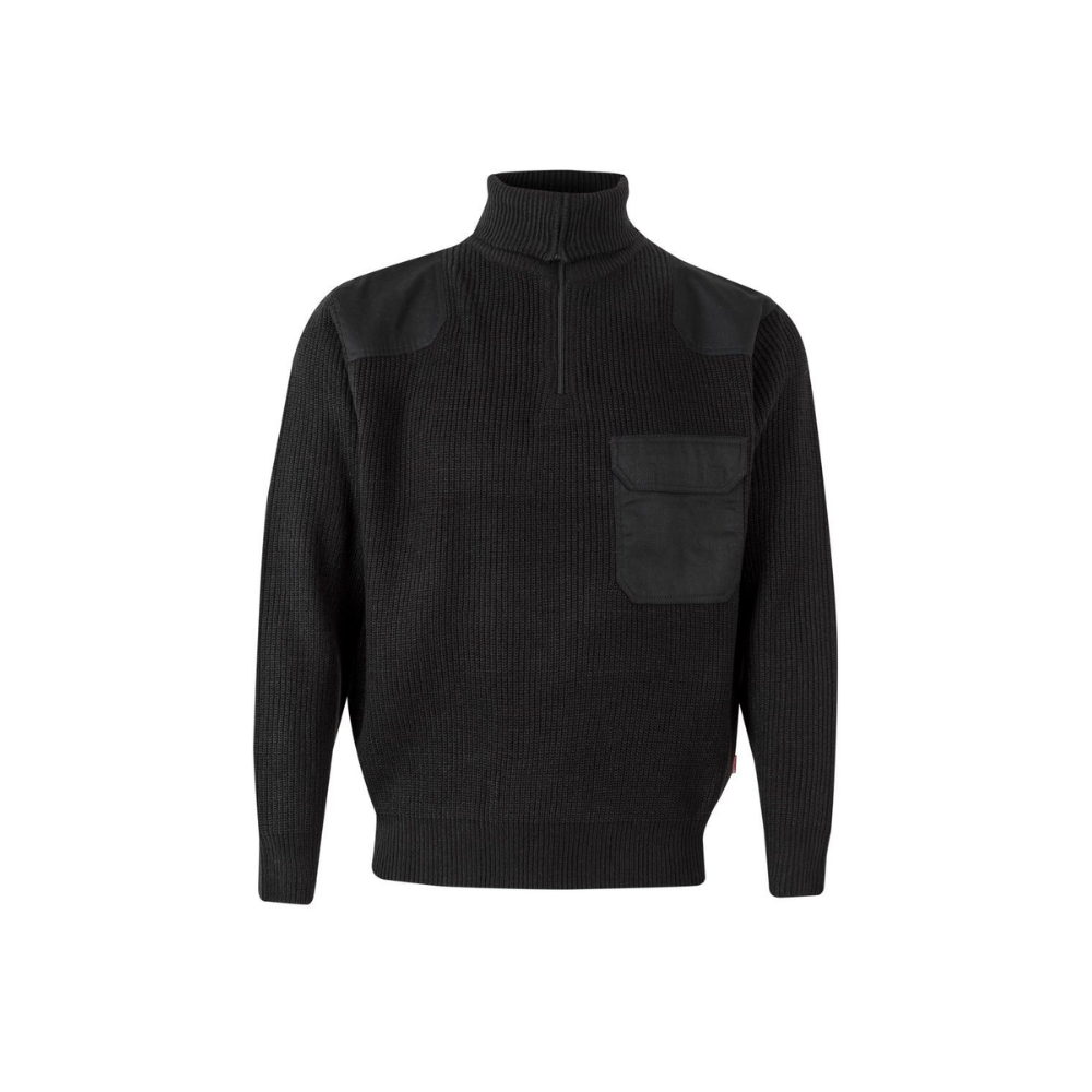 Jersey de punto grueso cuello alto con cremallera Velilla 101