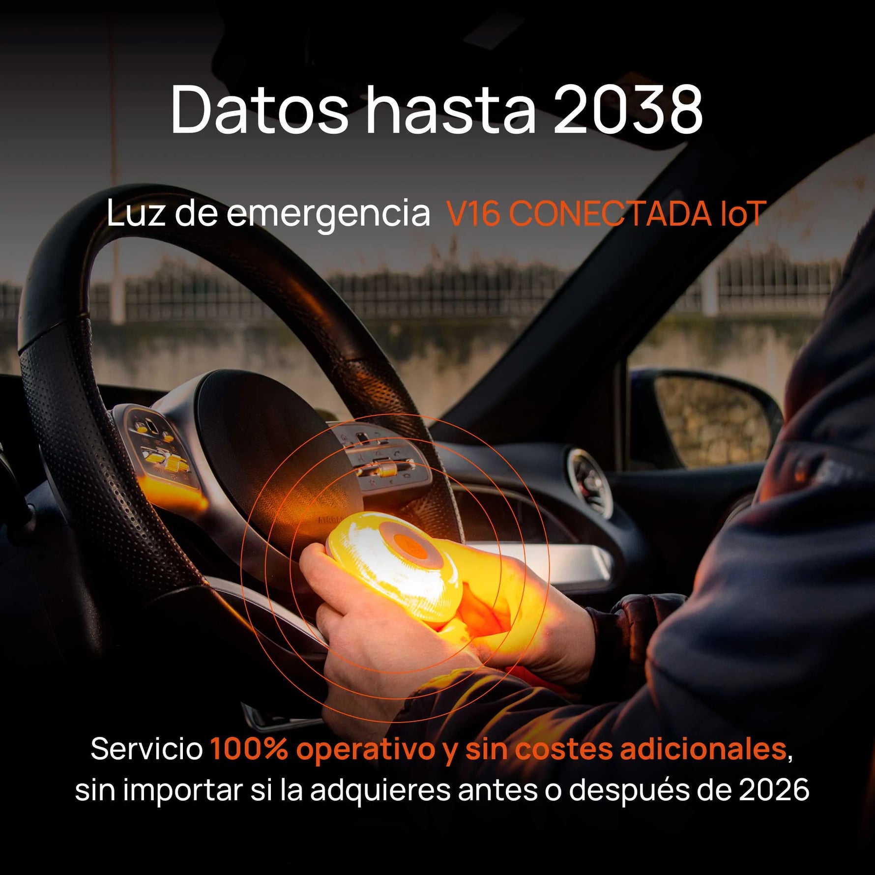 Baliza FlashLED SOS V16 IoT Conectada | Certificada por la DGT y Compatible con DGT 3.0