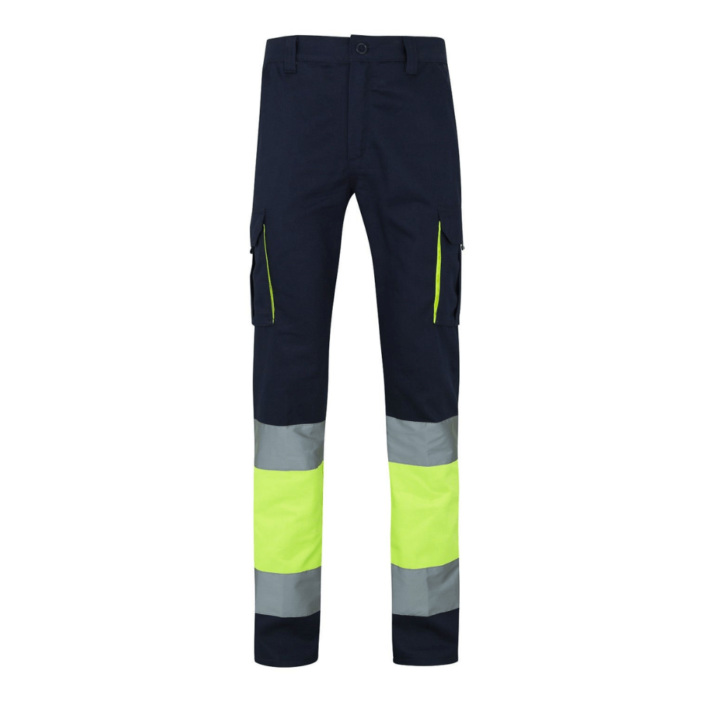 Calças 100% algodão bicolor multibolsos Velilla 303007