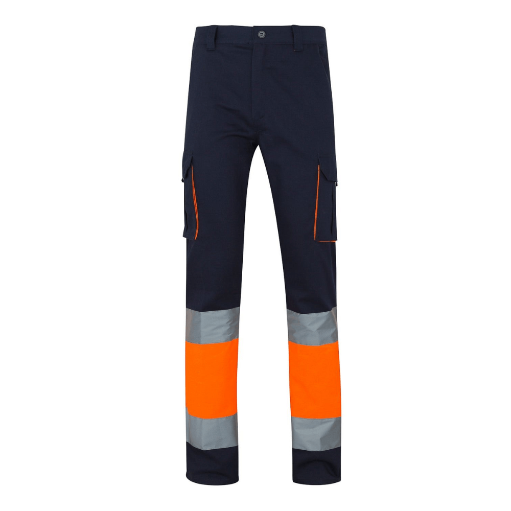 Calças 100% algodão bicolor multibolsos Velilla 303007